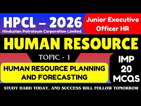 Thumbnail for Human Resource Planning and Forecasting MCQS | HPCL Human Resource 2026 Pdf Notes | HPCL HR Mock PDF by Virtual Code Runner