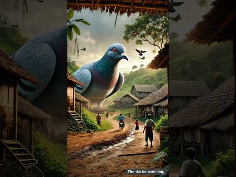 Thumbnail for A big pigeon enters the village | True story of the pigeon and the hen 😭 #ai #hen #pigeon #farmer by moon hindi animation 