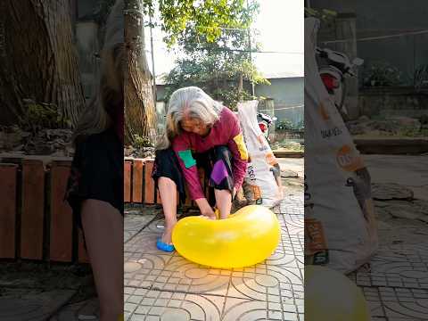 Thumbnail for He Flexed On A Beggar Grandma — And Lost His Slippers!😱💥 #shorts #grandma #balloon #slippers by DG Power Play