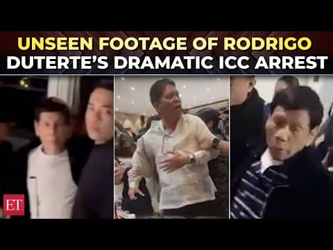 Thumbnail for Unseen footage of ex-Philippine Prez’s dramatic arrest; Duterte argues before taken into ICC custody by The Economic Times