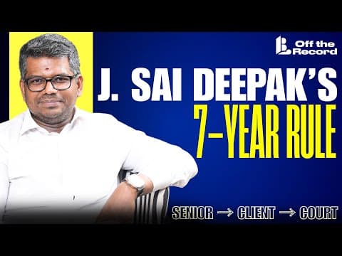 Thumbnail for How to Succeed in Litigation: J Sai Deepak’s 3–2–2 Formula by LawBeat