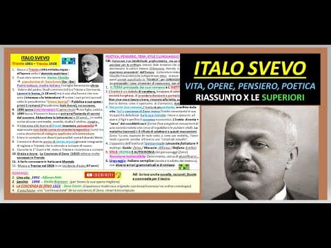 Thumbnail for ✅ ITALO SVEVO vita, opere, pensiero, poetica (riassunto x le superiori) by DOTTOR PROF