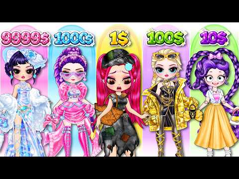 Thumbnail for Rumi, Mira & Zoey | Poor vs Rich Fashion Challenge Makeover | DIY Fashion Paper Dolls by Eira Doll