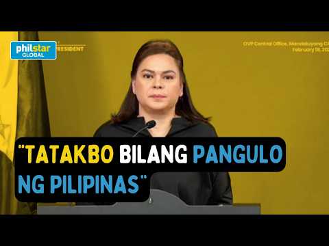Thumbnail for Vice President Sara Duterte tatakbo sa pagkapresident sa 2028 elections by Philstar News