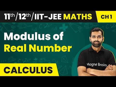 Thumbnail for Modulus of Real Number - Relations and Functions | Maths | Class 11/12/IIT-JEE by Magnet Brains