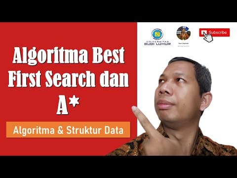 Thumbnail for Algoritma Greedy Best First Search dan A* (A star) + Contoh dan Penjelasan | Algoritma Struktur Data by Dr. Achmad Solichin
