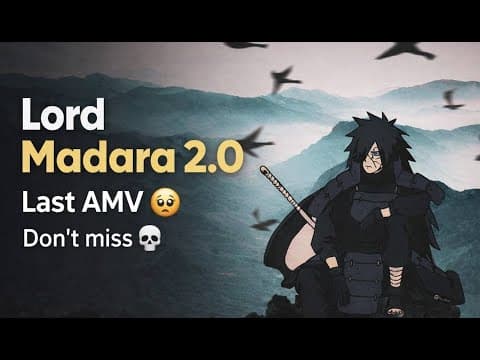 Thumbnail for Madara Uchiha AMV 2026 🔥 | Lord Madara 2.0 Returns (Ultimate Power Edit) by CALL ME RYVEN  !! MUSIC PRO.
