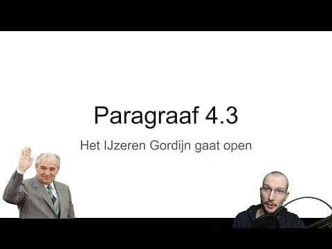 Thumbnail for Havo 3 Paragraaf 4.3 "Het IJzeren Gordijn gaat open" by Geschiedenis met Jappie