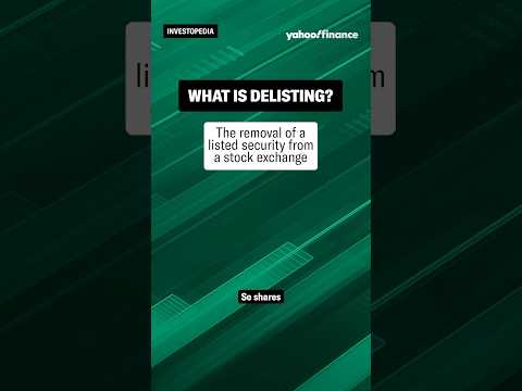 Thumbnail for What is delisting? #shorts by Yahoo Finance