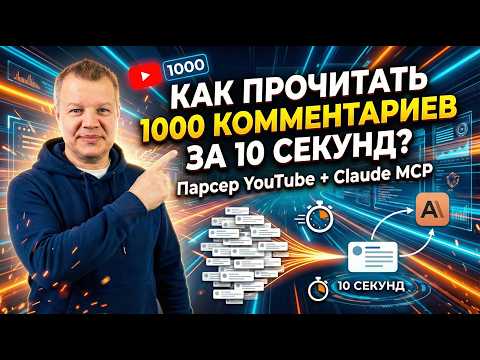 Thumbnail for Как прочитать 1000 комментариев за 10 секунд? Парсер YouTube + Claude MCP. by Дрессировщик Нейросетей