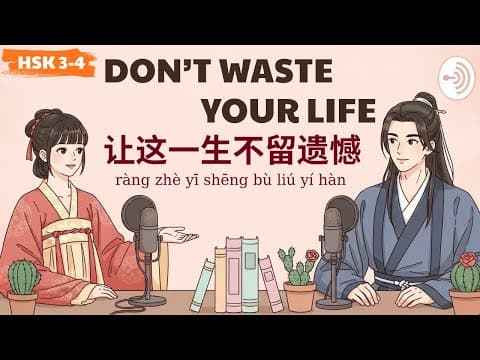 Thumbnail for HSK 3-4 | 让这一生不留遗憾 | Don’t Waste Your Life | Learn Chinese Podcast by Chinese Podcast For Learning