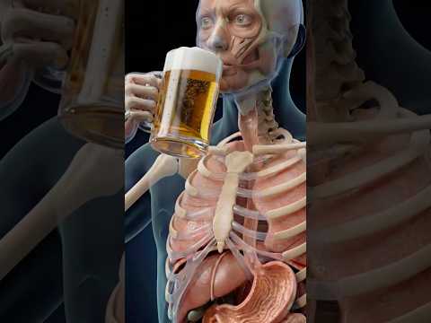 Thumbnail for What Beer Actually Does Inside Your Body #anatomy #humanbody #digestivehealth by HumanXRay