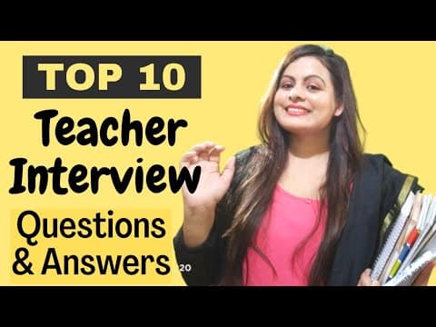 Thumbnail for Teacher Interview Questions & Answers |Teacher interview questions | SchoolTeacher Interview Tips by #HappyTeaching With Manju Mam