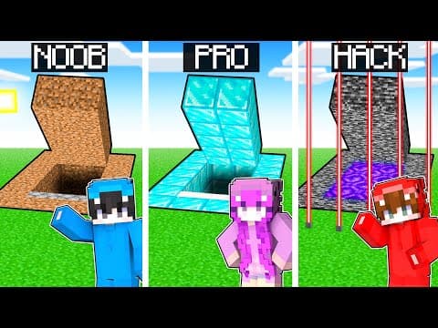 Thumbnail for Minecraft Bunker NOOB vs PRO vs HACKER: La Base Secreta Más Segura by Dagar