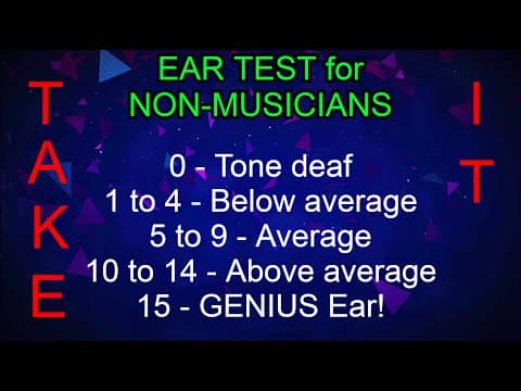 Thumbnail for Are you TONE DEAF or MUSICALLY GIFTED? (A FUN test for non-musicians) by Pardon my Piano