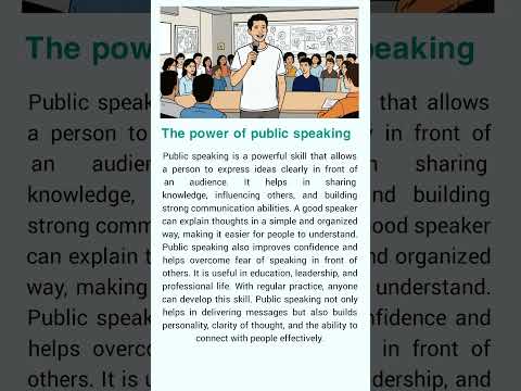 Thumbnail for The Power of Public Speaking — Speak Confidently and Influence People#speakconfidentenglish #english by English motivated