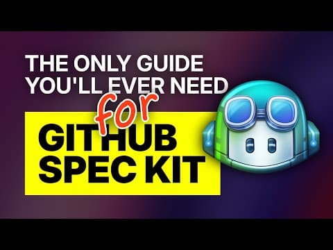 Thumbnail for The ONLY guide you'll need for GitHub Spec Kit by Den Delimarsky