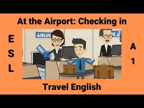 Thumbnail for How to Check in at the Airport in English | Travel English to Check in at the Airport by Learn English by Pocket Passport