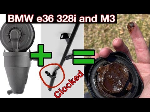 Thumbnail for BMW e36 PCV CCV doesn’t work because the dipstick tube is clogged!!! E36 burning oil! Blue smoke! by Problem Solver Garage