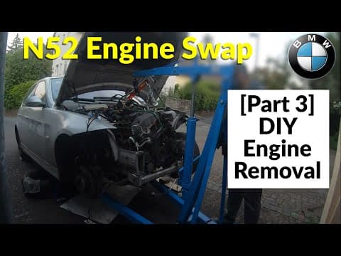 Thumbnail for Pulling The N52 Engine OUT! Unbolting the Transmission, Exhaust & Intake! [N52 Engine Swap Part 3] by Build & Drive