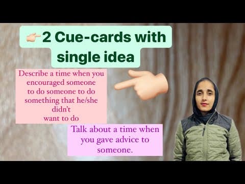 Thumbnail for describe a time when you encourage someone to do something that he or she did not want to do by Suman IELTS