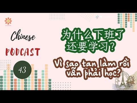 Thumbnail for [Chinese Podcast] 43-Vì sao tan làm rồi vẫn phải học?-Luyện nghe tiếng Trung|VIETSUB+PINYIN by Một bông hoa