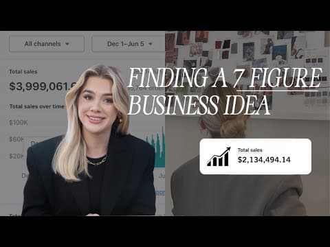 Thumbnail for How To Actually Come Up With a 7-Figure Business Idea (+ using AI to help) by Grace Beverley
