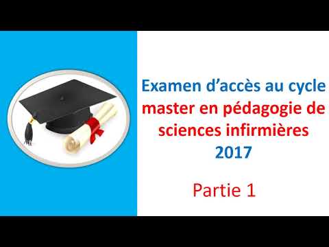 Thumbnail for Examen master 2017 en pédagogie des sciences infirmières : Partie 1 by Driss HADDOUGUI