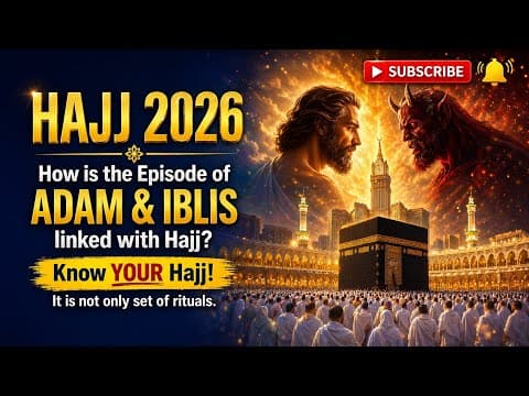 Thumbnail for Connection of Hajj with Iblis & Adam. Are you going for Hajj in 2026? A MUST-SEE clip. by Aamir Yazdani
