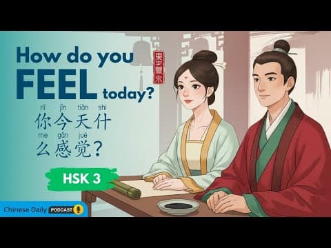 Thumbnail for HSK 2 - 3 | 如何用中文表达你的感受？Learn to Talk About Your Feelings in Chinese! by Chinese Daily Podcast