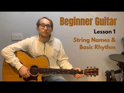 Thumbnail for Beginner Guitar Lesson 1 – String Names & Basic Rhythm by Chris Deering Music