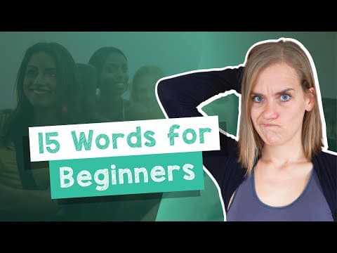 Thumbnail for Learn 15 German Words for ABSOLUTE Beginners - A1 [with Jenny] by lingoni GERMAN