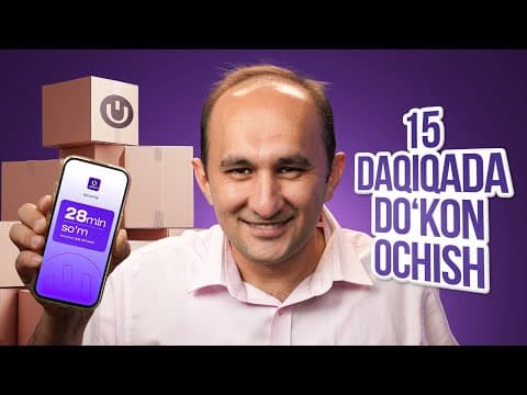 Thumbnail for 15 daqiqada Uzum Marketda do‘kon ochishni o‘rganasiz (2026) by Ustoz AI