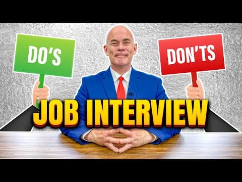 Thumbnail for 17 JOB INTERVIEW DOs AND DON’Ts! by CareerVidz