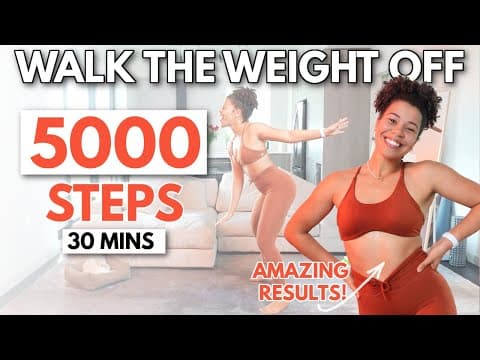 Thumbnail for 5000 STEPS FAST Walking Workout to Burn Fat & Boost Your Mood | No Repeats by growwithjo