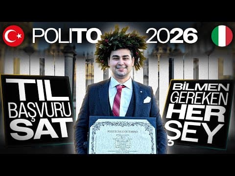 Thumbnail for Politecnico di Torino 2026 Başvuru, TIL ve SAT sınavı, Tavsiyeler, Bilmen Gereken Her Şey! by Ömer Uluslu