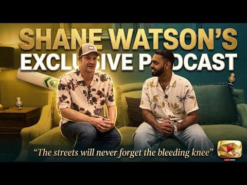 Thumbnail for Shane Watson’s Exclusive Podcast| The Streets will never forget the bleeding knee by Karthik’s gram
