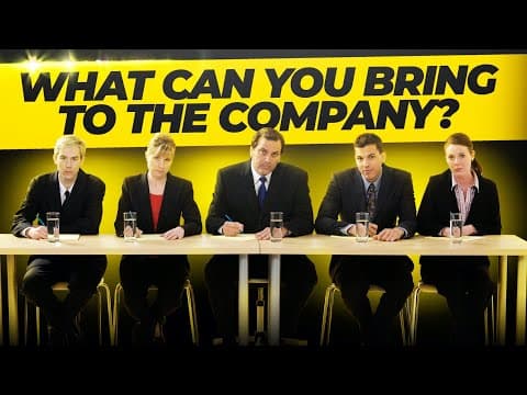 Thumbnail for "WHAT CAN YOU BRING TO THE COMPANY?" (The PERFECT ANSWER to this TOUGH Interview Question!) by CareerVidz