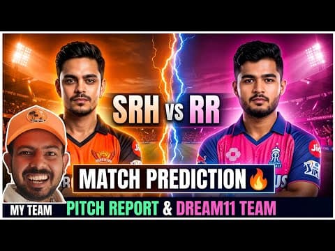Thumbnail for SRH vs RR Today Match Dream11 Prediction | Sunrisers Hyderabad vs Rajasthan Royals 2026 | Match 21 by Sports Fantasy Guruji
