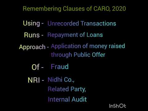Thumbnail for Trick I used to remember Clauses of CARO, 2020 by CA Sakshi Agarwal