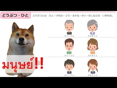 Thumbnail for สอนภาษาญี่ปุ่น ในหมวด 人 HITO มนุษย์ ''ちびむすドリル'' by เรียนภาษาญี่ปุ่นกับพี่ริว