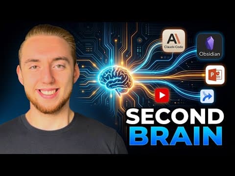 Thumbnail for I Built My Second Brain with Claude Code + Obsidian + Skills (Here's How) by Cole Medin