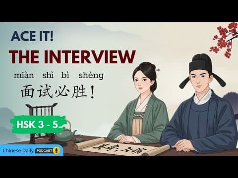 Thumbnail for HSK 3-5 | What to Prepare Before a Job Interview? 聊聊“面试准备” | Chinese Daily Podcast by Chinese Daily Podcast