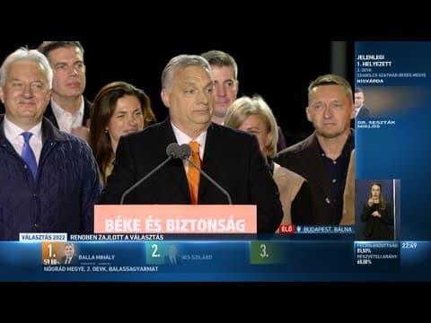 Thumbnail for Választás 2022 - Orbán Viktor győzelmi beszéde by M1 - Híradó