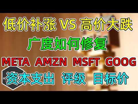 Thumbnail for 美股 广度极差，低价补涨，还是高价暴跌？四大科技资本支出总结，META、AMZN、MSFT、GOOG，最新目标价！ by 视野环球财经