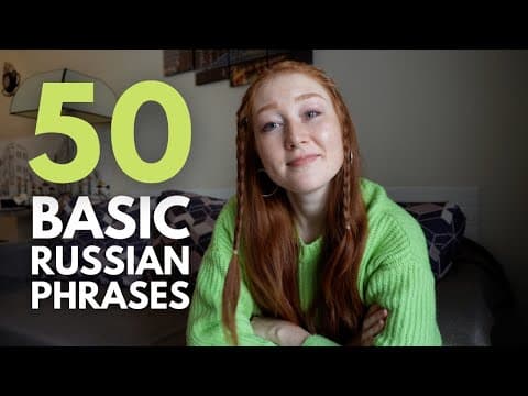 Thumbnail for 50 most common, essential phrases in Russian | Must-learn for beginners by Russian Speaking Club