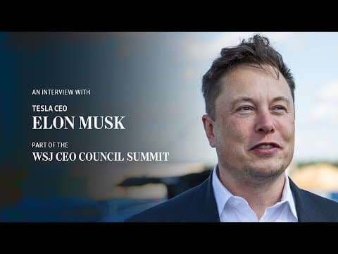 Thumbnail for 'Tesla as the World’s Biggest Robot Company:' Elon Musk on AI and U.S. Innovation | WSJ by The Wall Street Journal