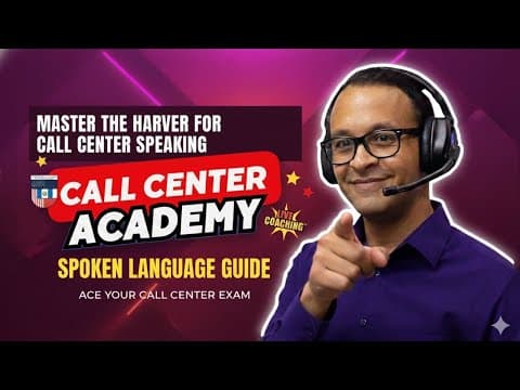 Thumbnail for Call Center English Proficiency Test: Harver Test Step by Step Spoken Language Assessment by Call Center Academy