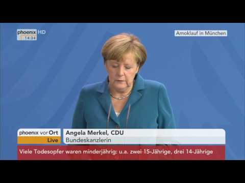 Thumbnail for Anschlag in München: Statement von Angela Merkel am 23.07.2016 by phoenix