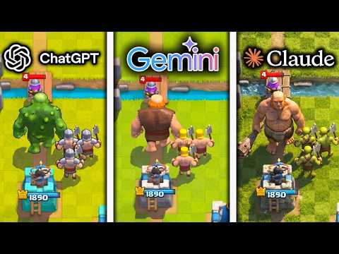 Thumbnail for ChatGPT vs Gemini vs Claude Make Clash Royale From Scratch by tef